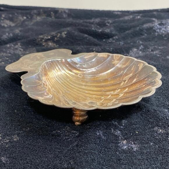 Brooklyn Antique Silver Plate Foot Trinket Dish E.G. Webster Son Patina Vintage - Picture 2 of 10